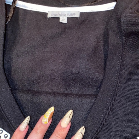 NWT- AMORE CREW NECK CHARLOTTE RUSSE- SMALL - Picture 5 of 5